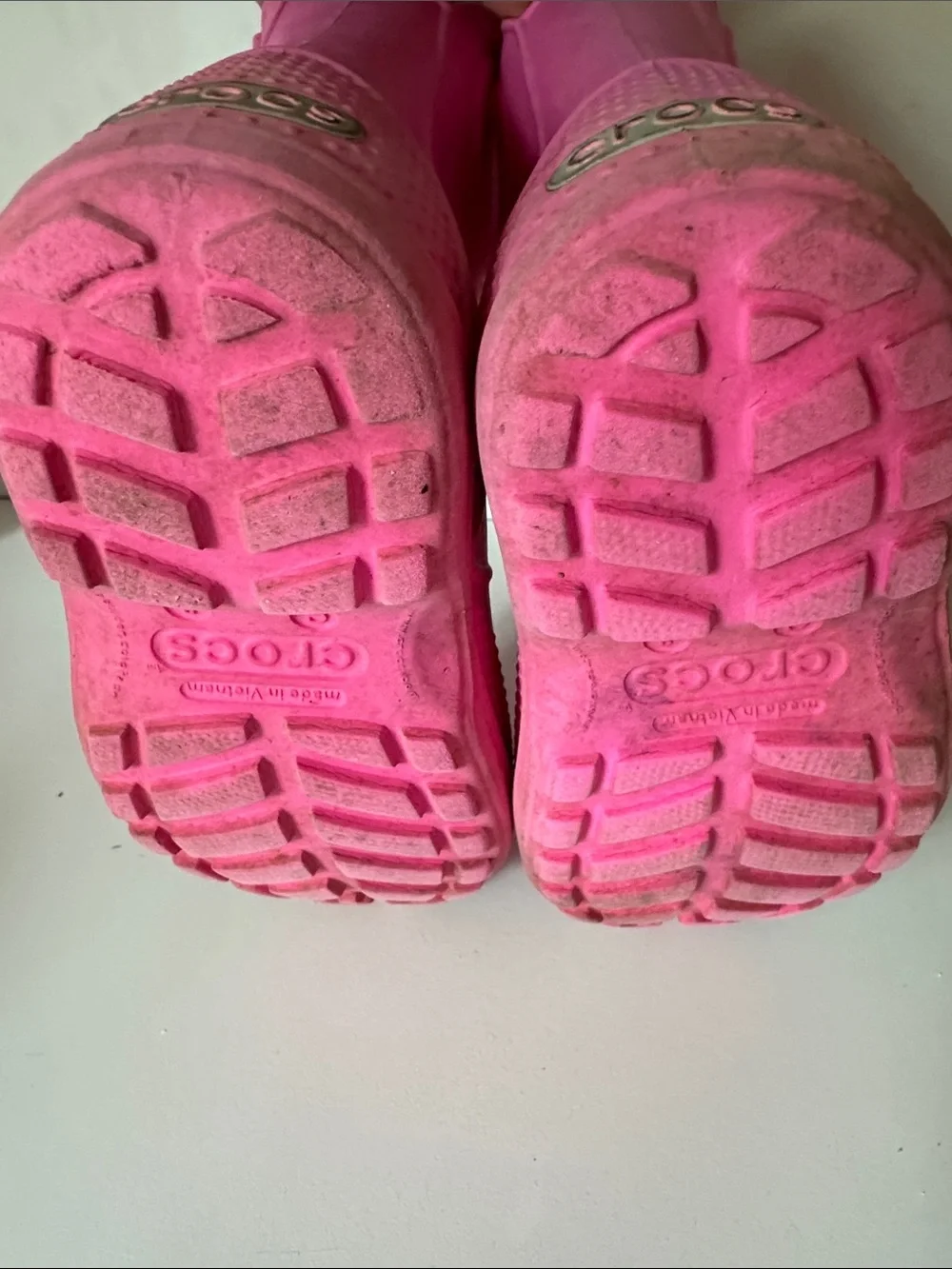 Kids Waterproof Pull-On Pink Rain Boots with Easy Grab Handles